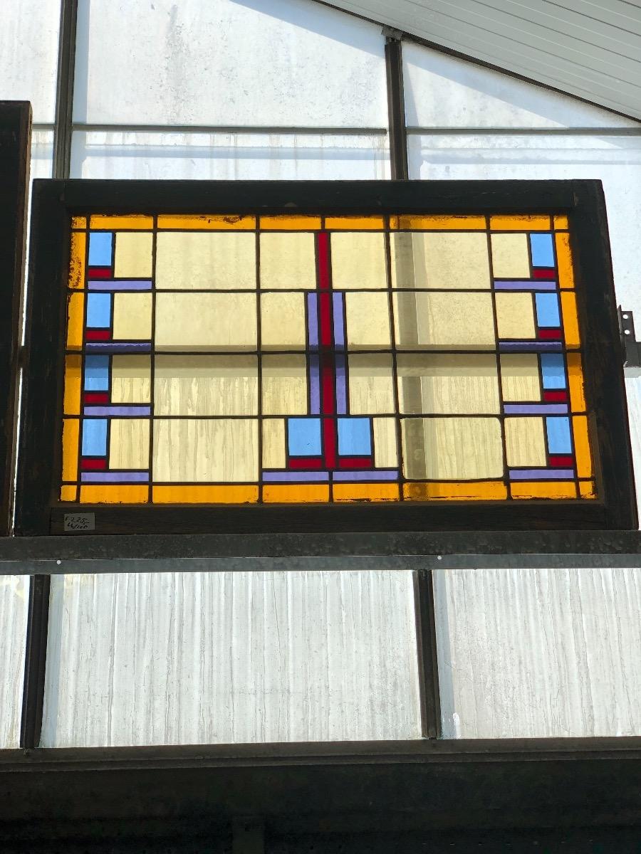 Antique stained glass window
