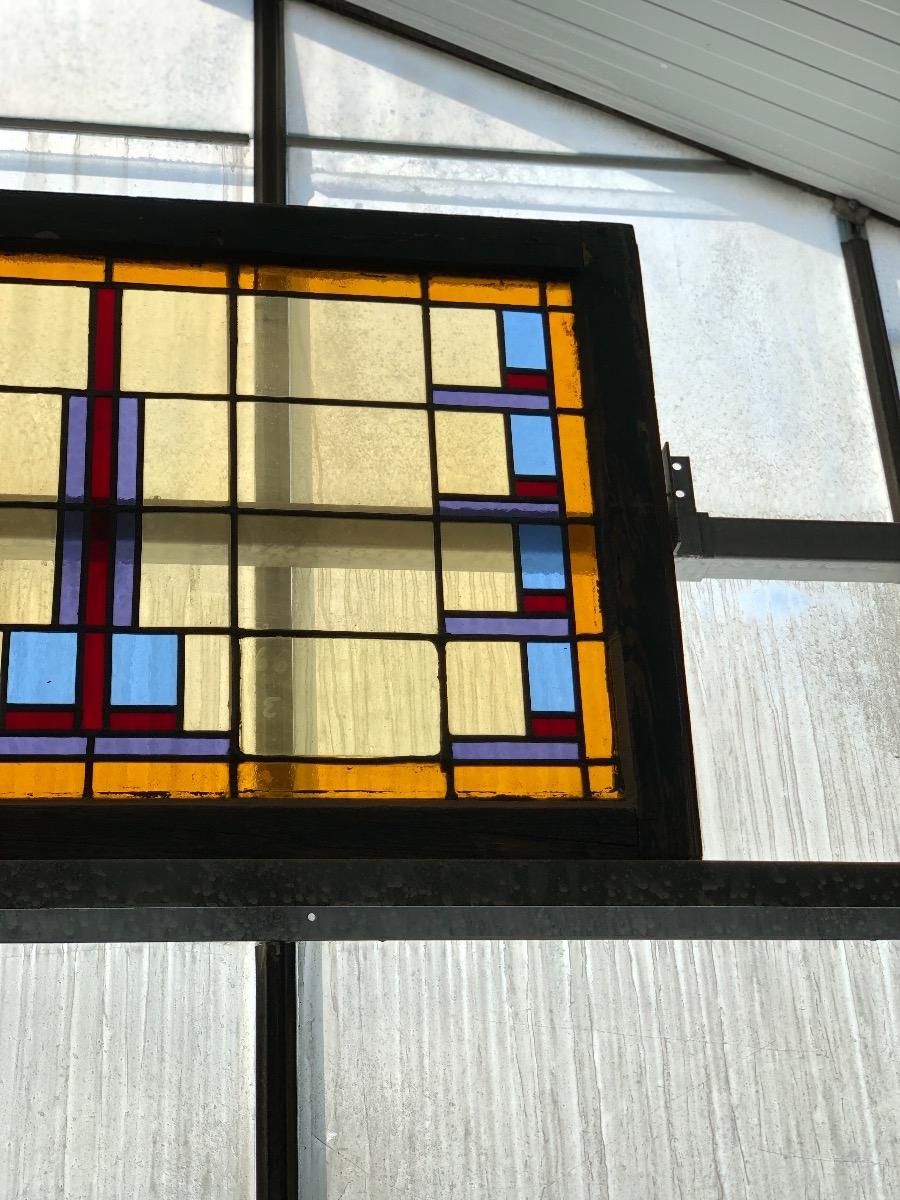 Antique stained glass window