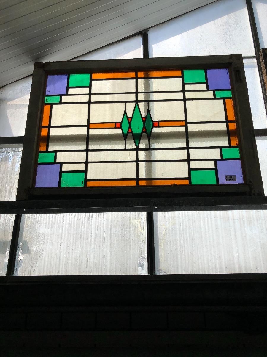Antique stained glass window