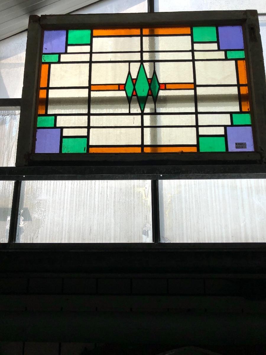 Antique stained glass window