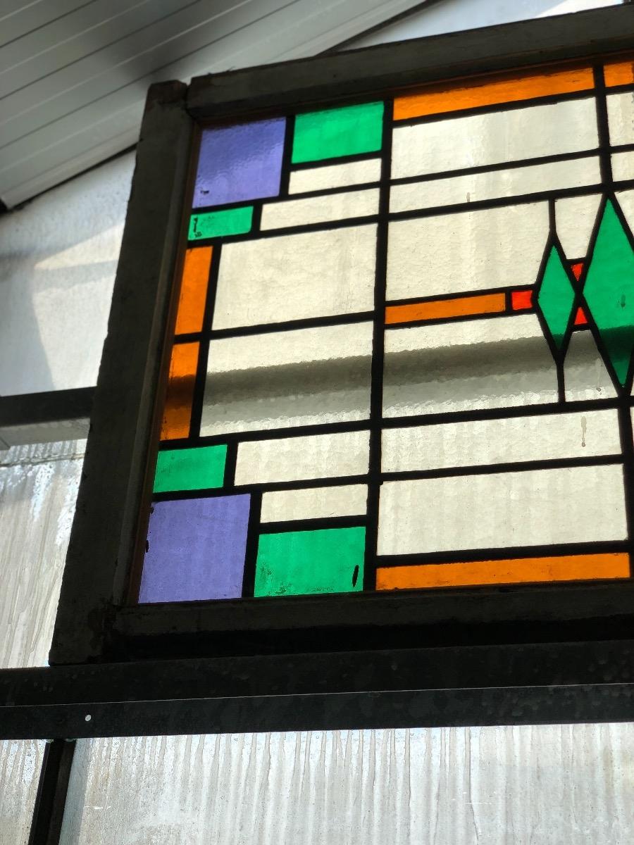 Antique stained glass window