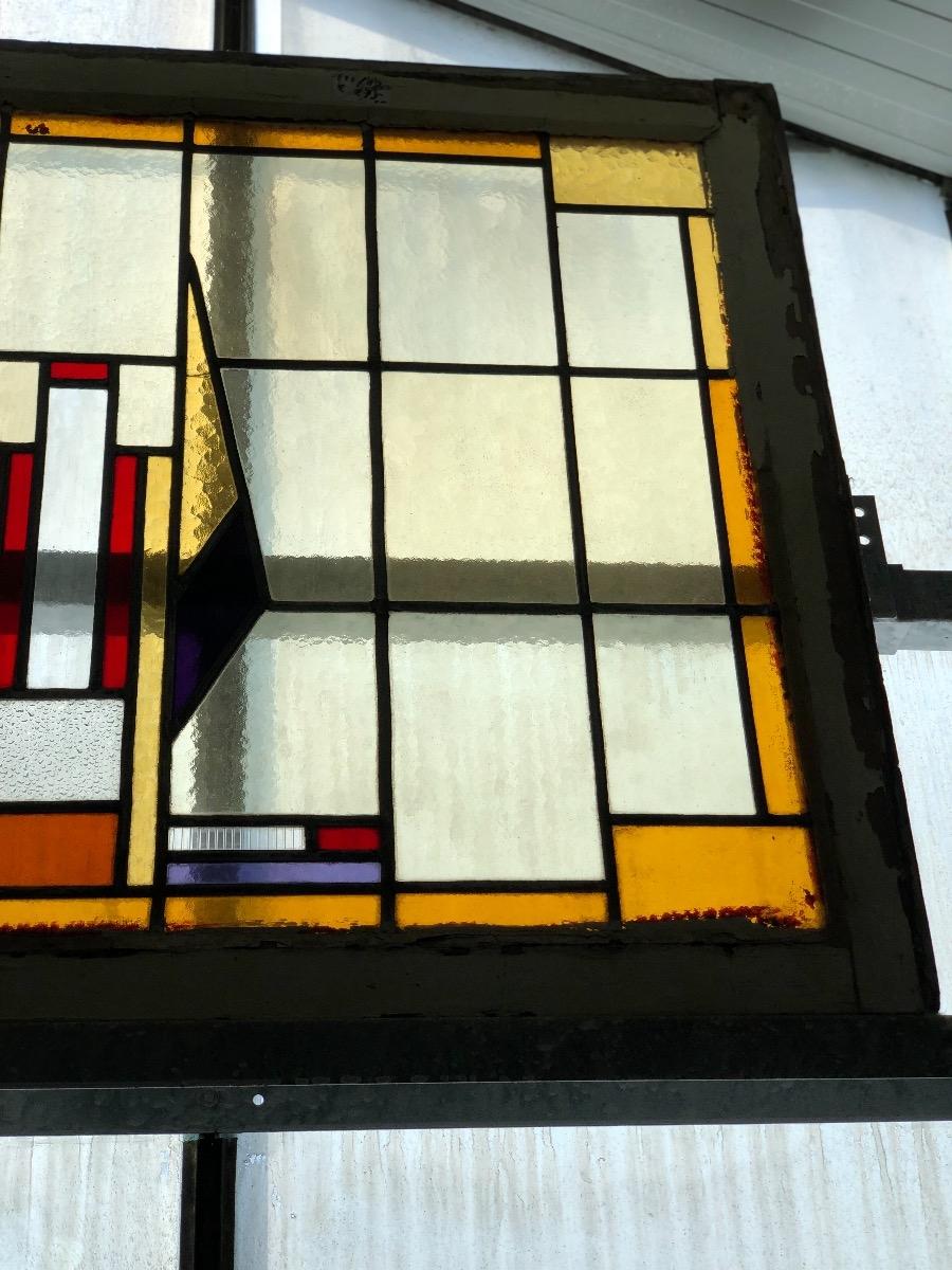 Antique stained glass window