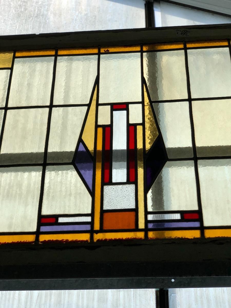 Antique stained glass window