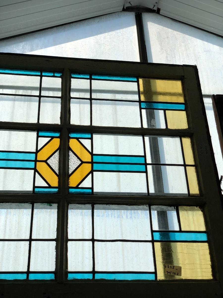 Antique stained glass window