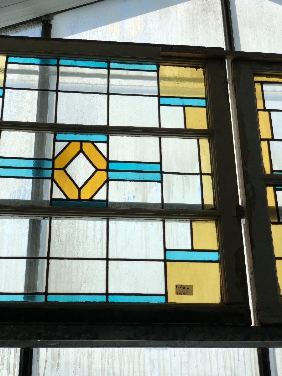 Antique stained glass window