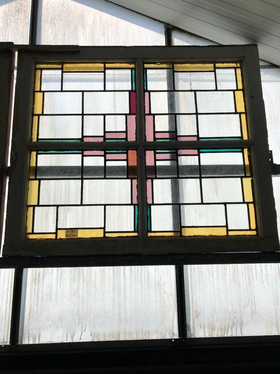 Antique stained glass window