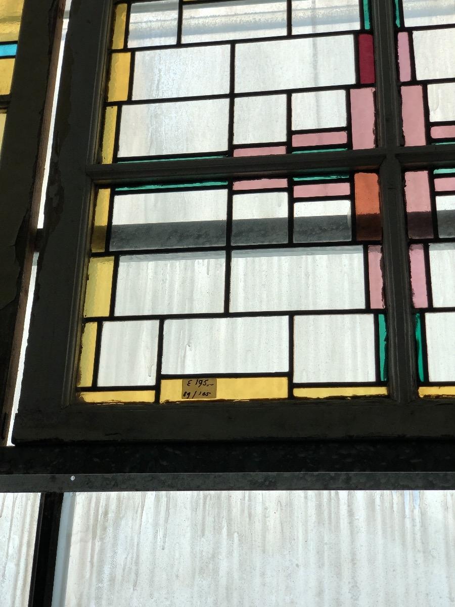 Antique stained glass window