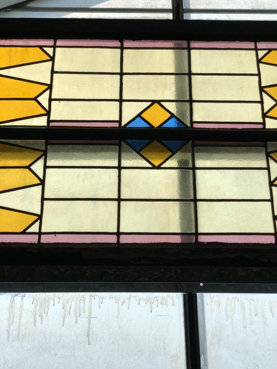Antique stained glass window