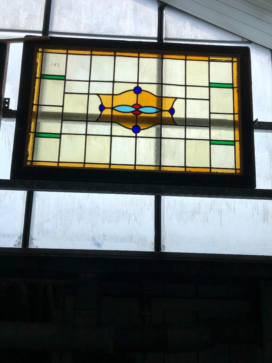 Antique stained glass window