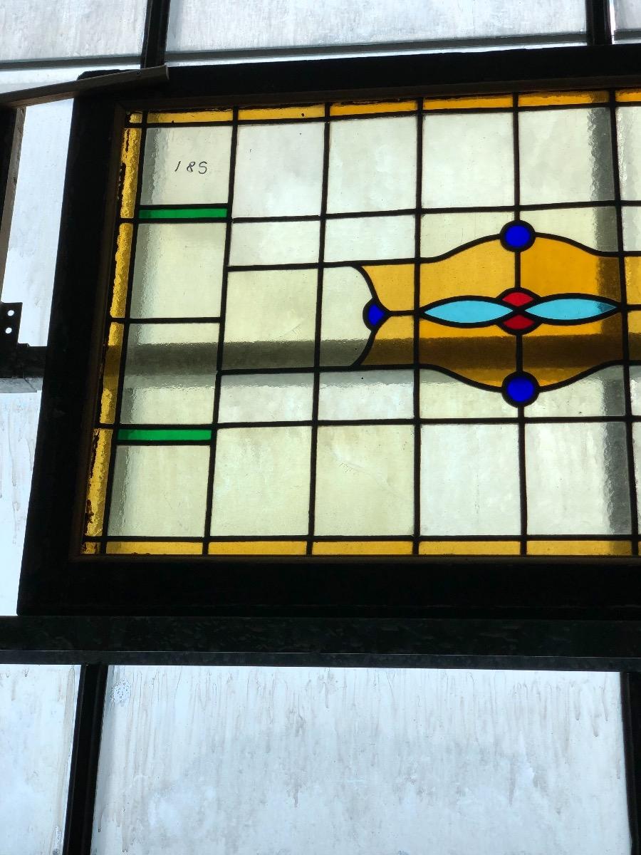 Antique stained glass window