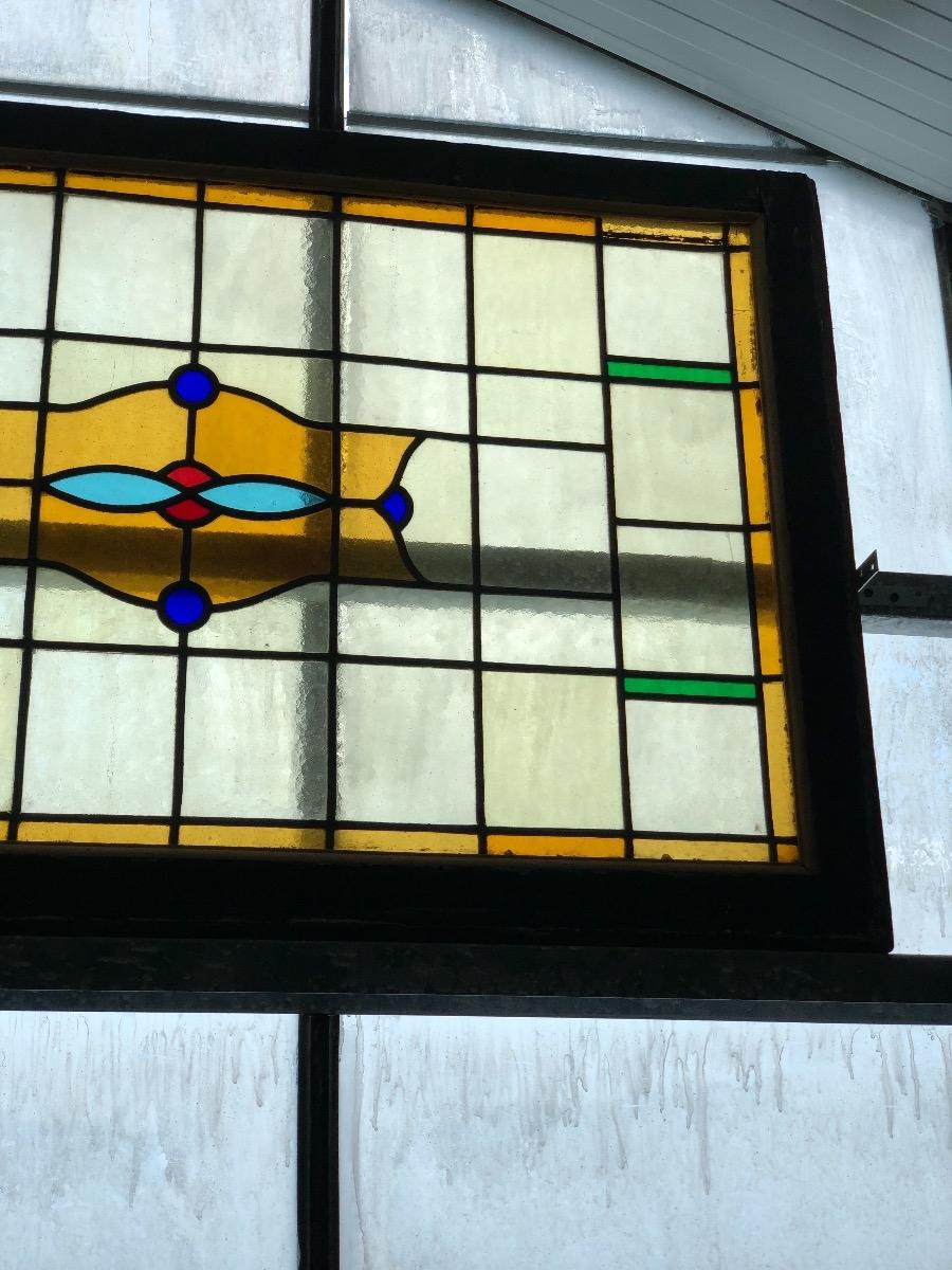 Antique stained glass window