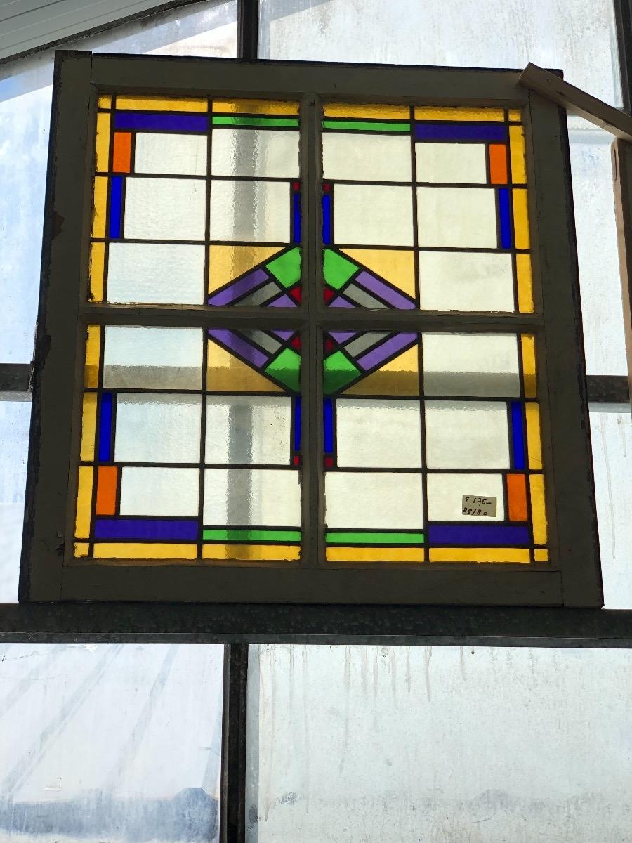 Antique stained glass window
