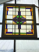 Antique style Antique stained glass window in Wood and glass