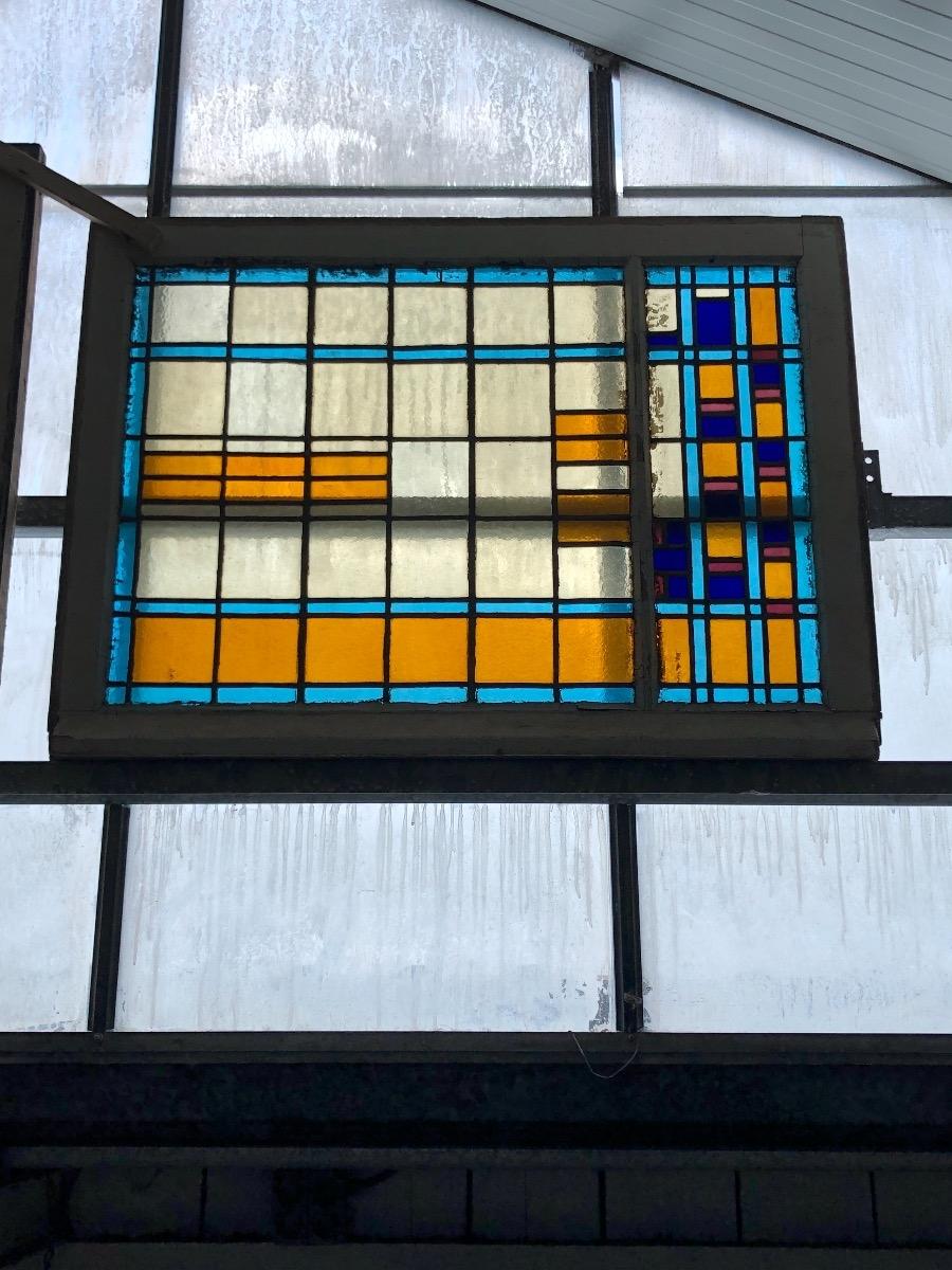 Antique stained glass window