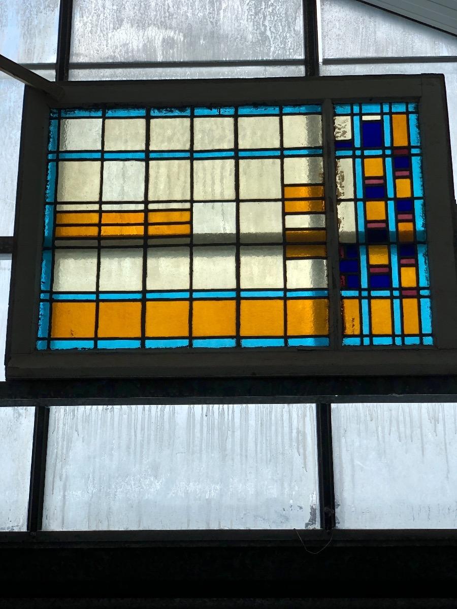Antique stained glass window
