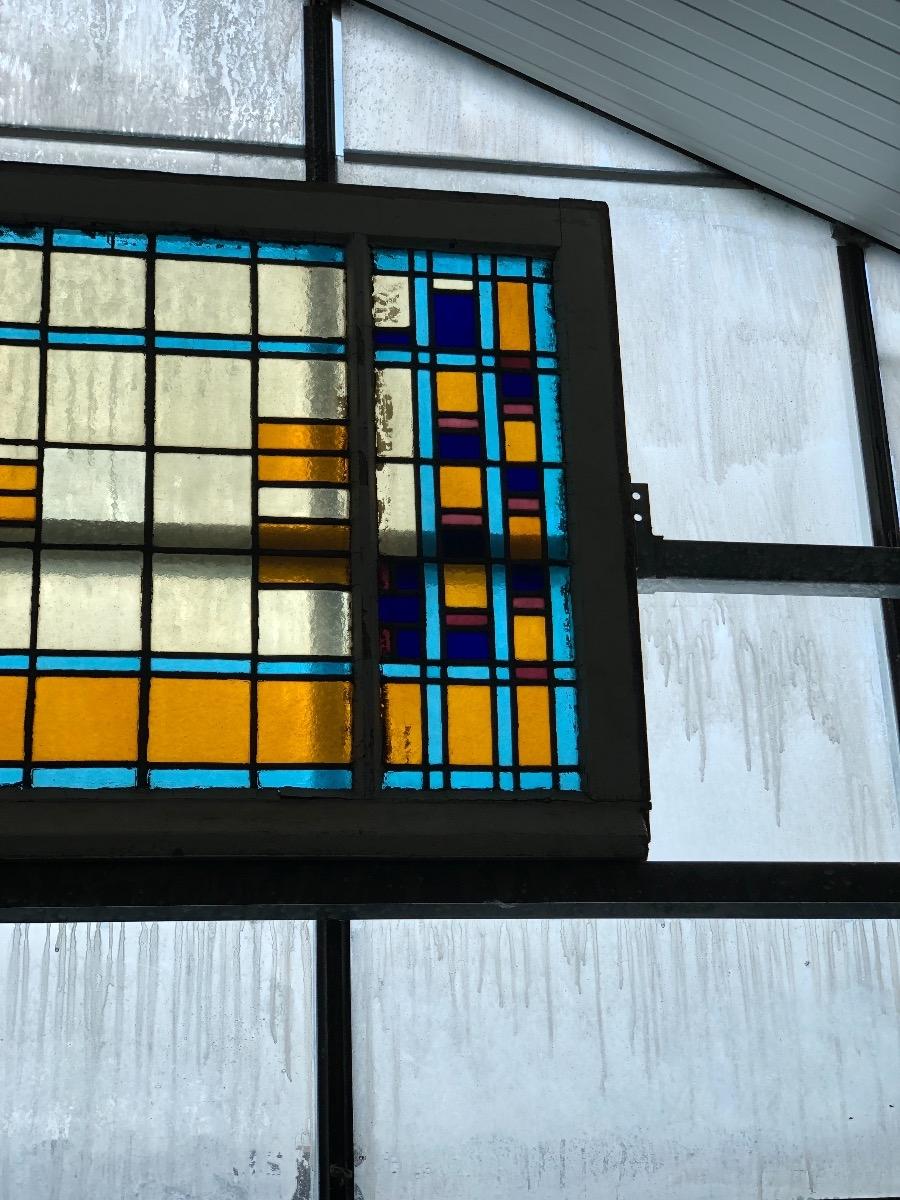 Antique stained glass window