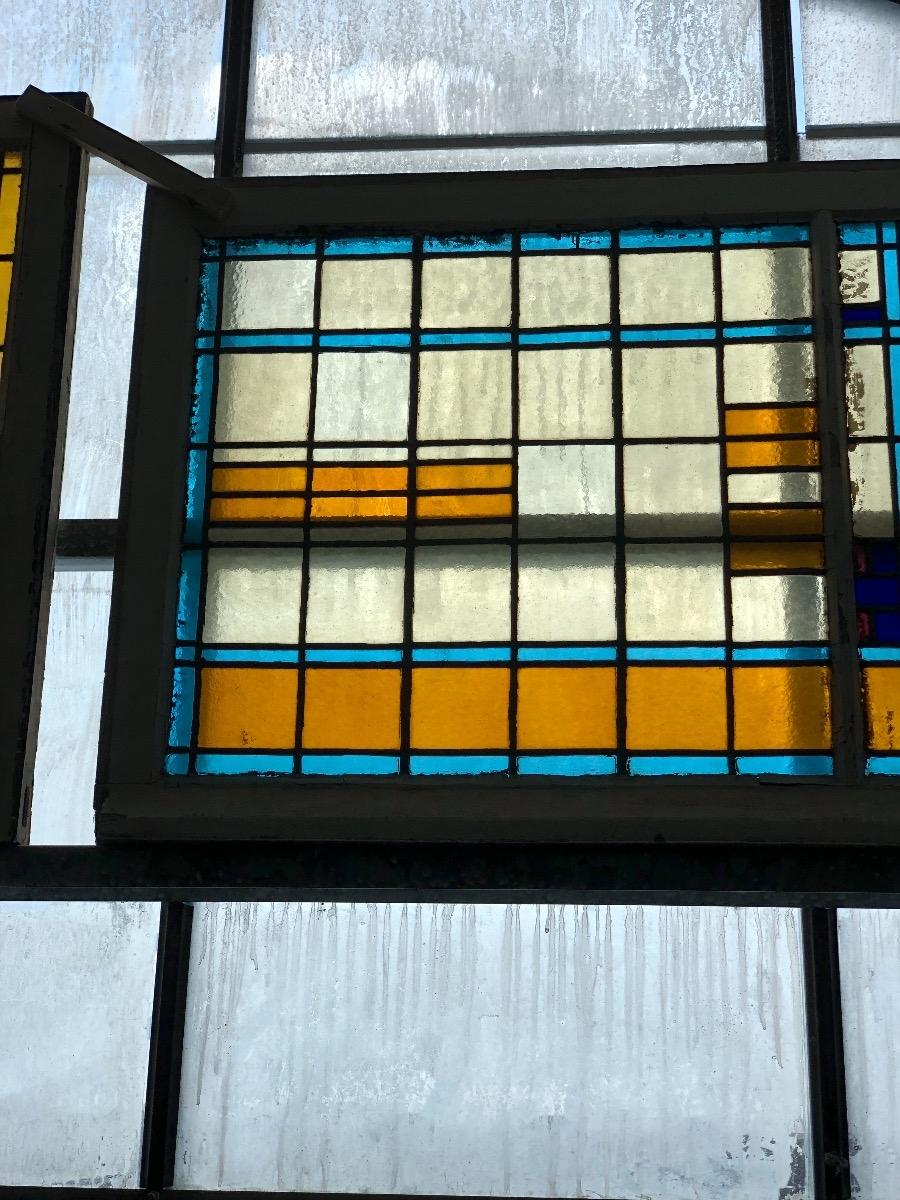 Antique stained glass window