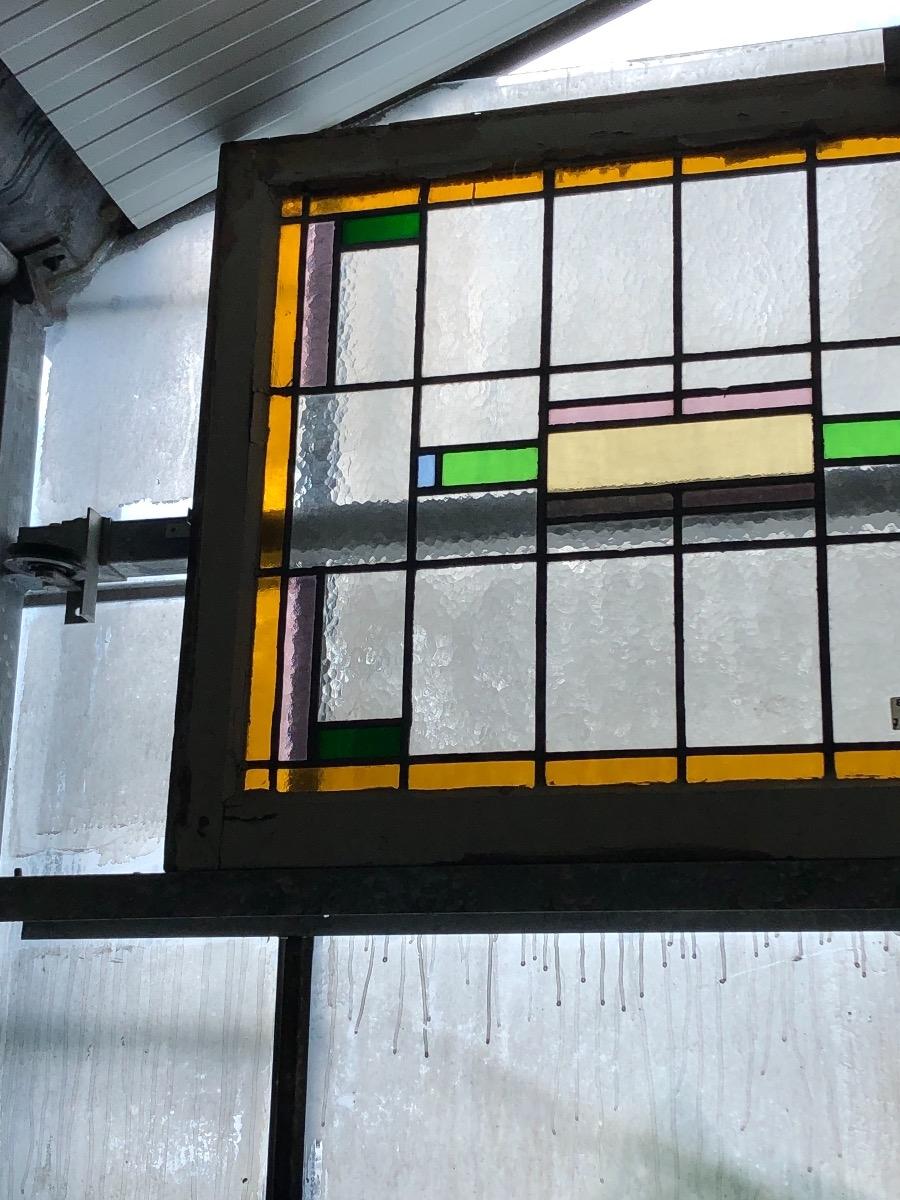 Antique stained glass window
