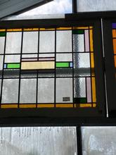 Antique style Antique stained glass window in Wood and glass