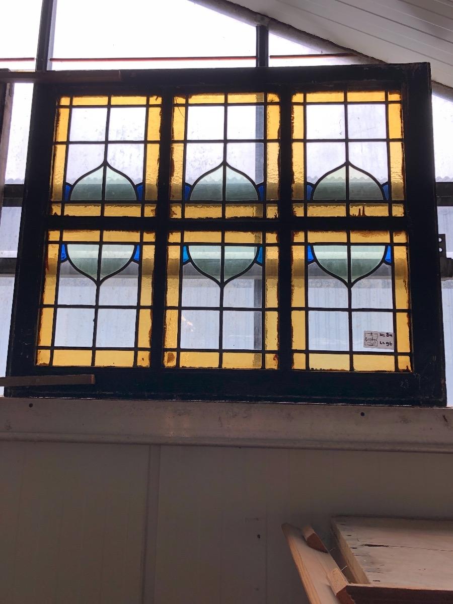 Antique stained glass window