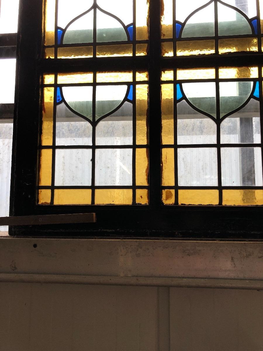 Antique stained glass window