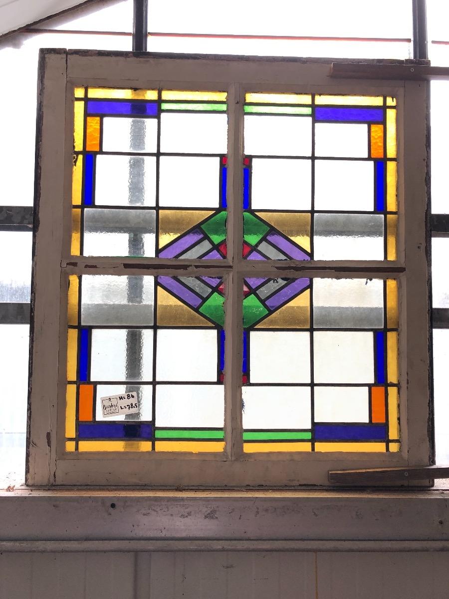 Antique stained glass window