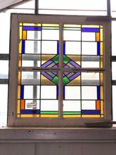 Antique style Antique stained glass window in Wood and glass