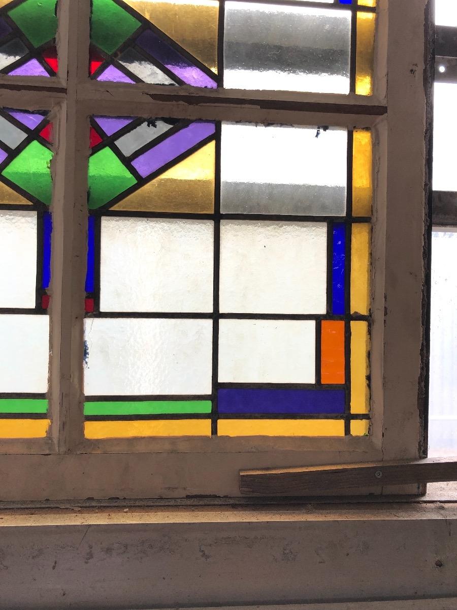 Antique stained glass window