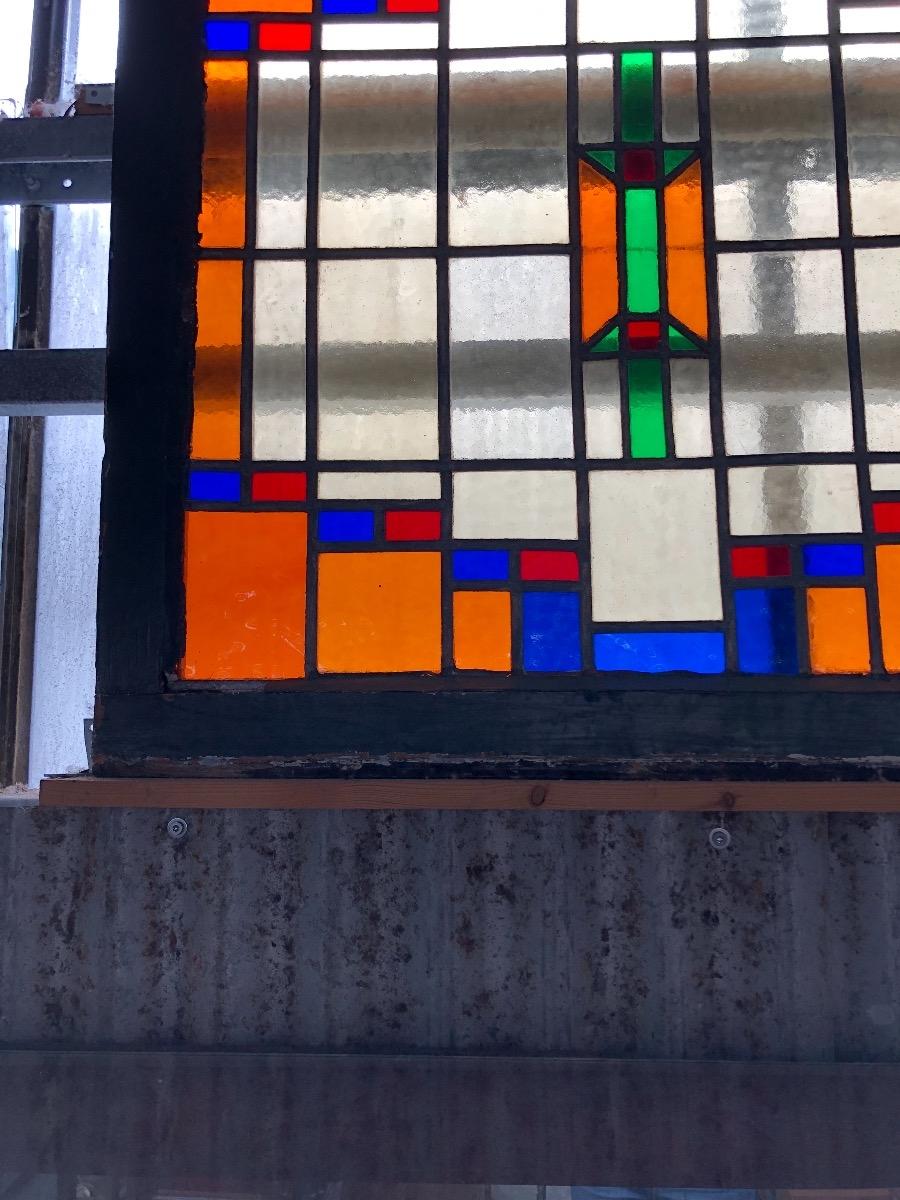 Antique stained glass window
