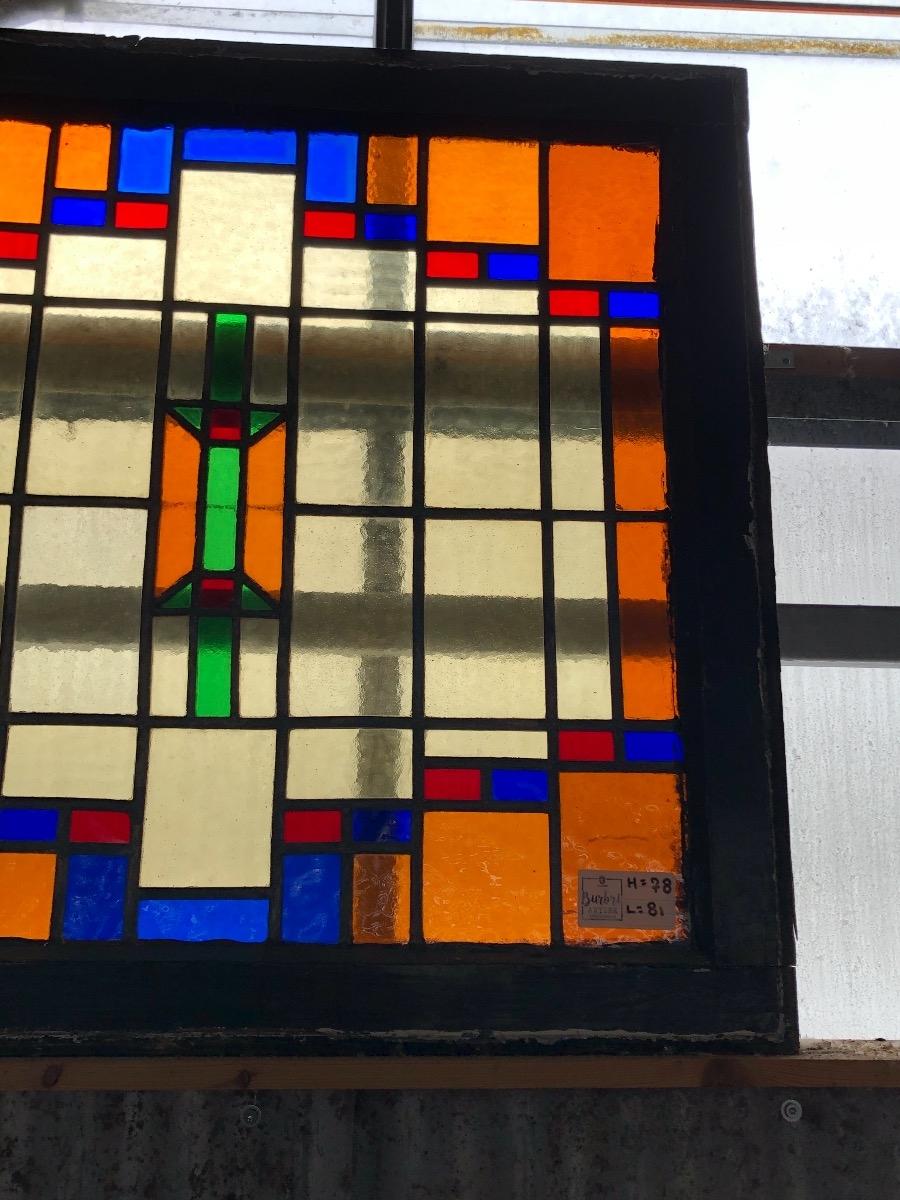 Antique stained glass window