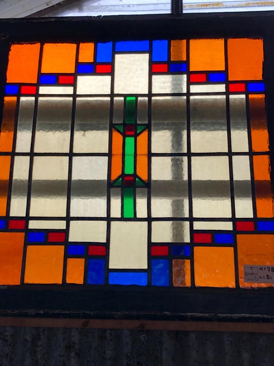 Antique stained glass window