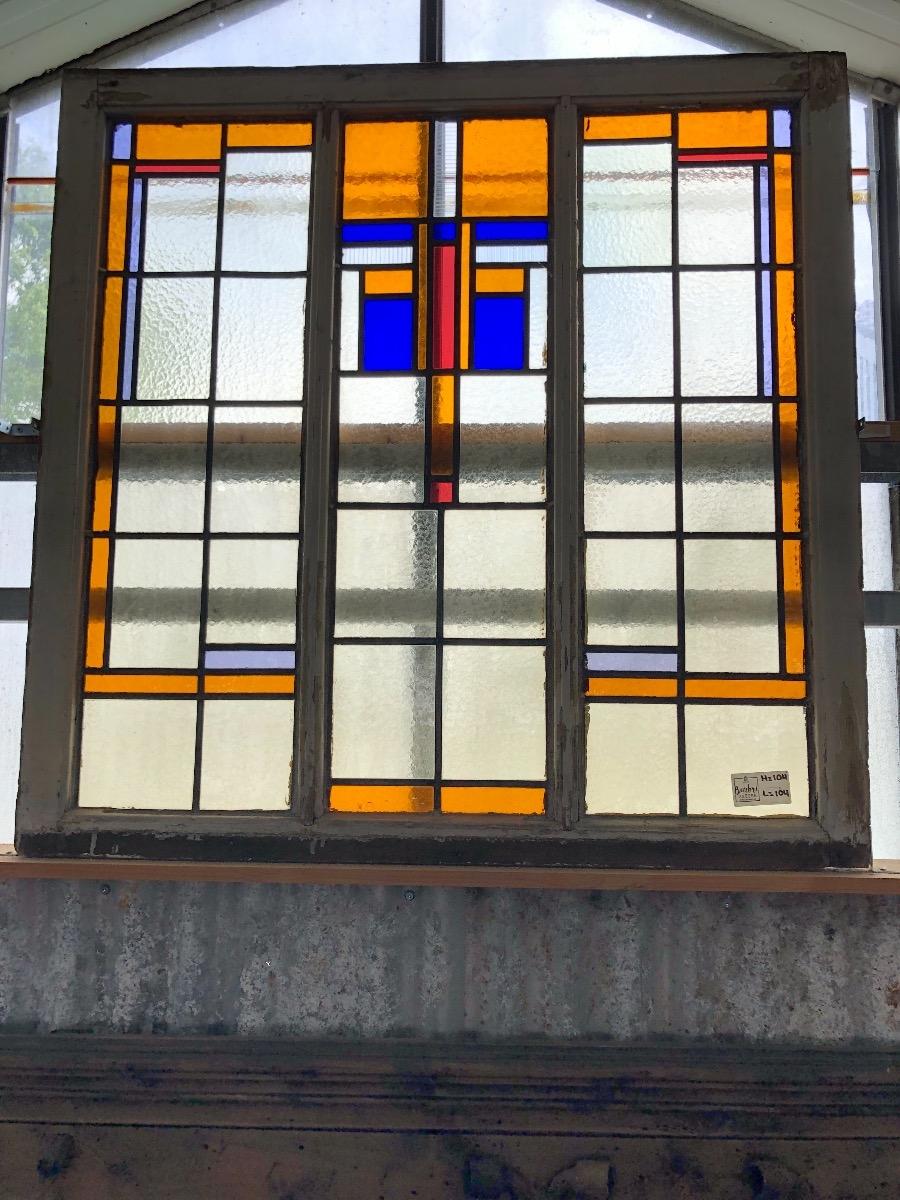 Antique stained glass window