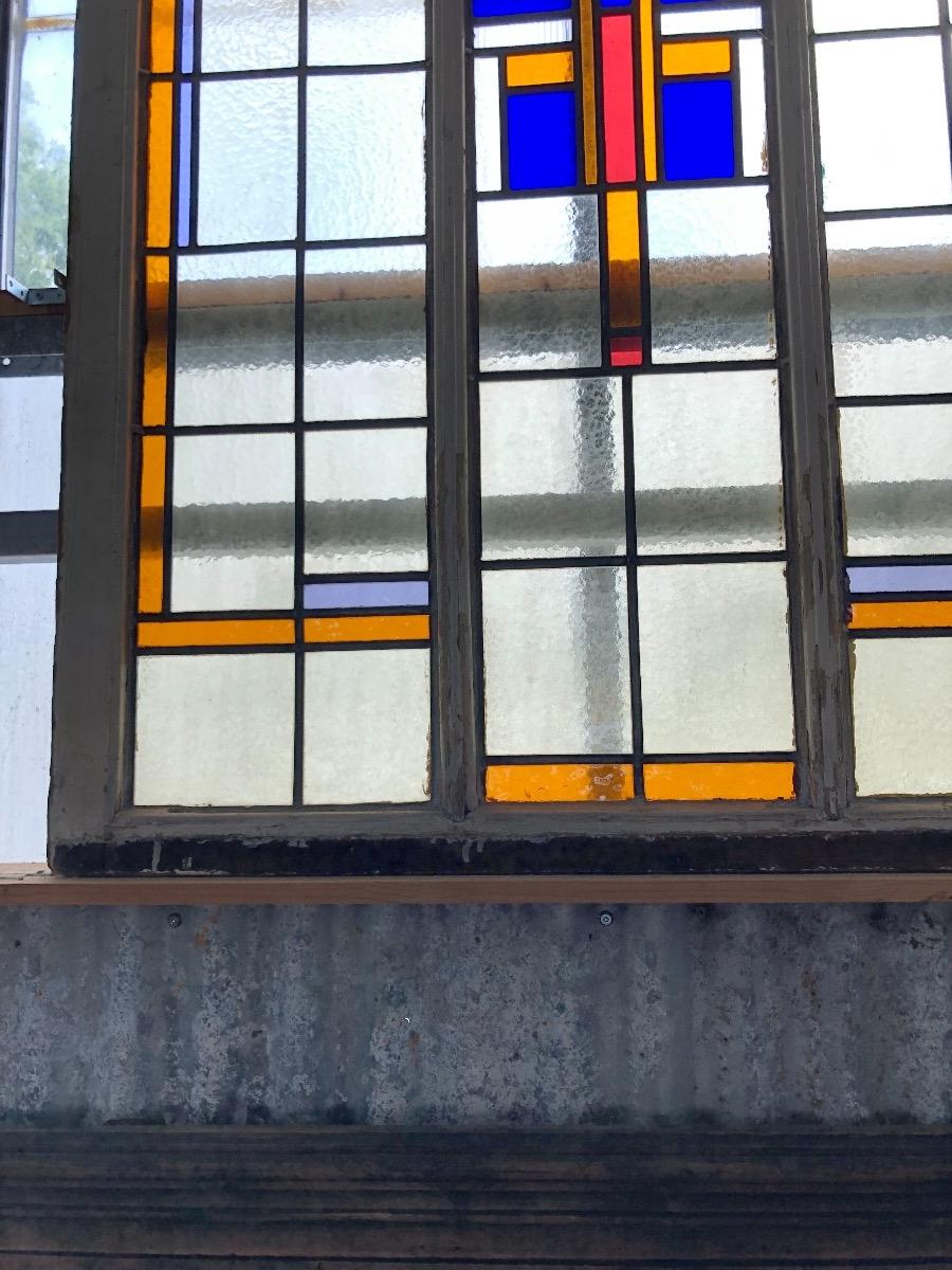 Antique stained glass window