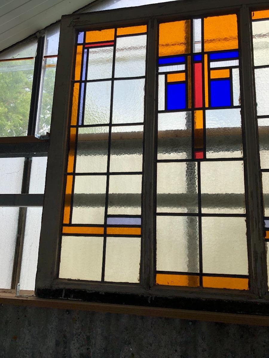 Antique stained glass window