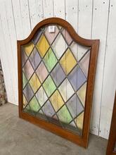 Antique style Stained glass window in Wood