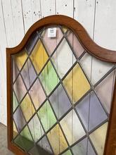 Antique style Stained glass window in Wood