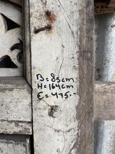 Antique style Window frame in Wood and iron