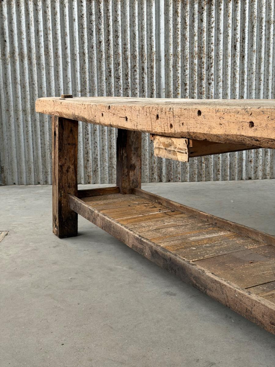 Antique workbench massive wood