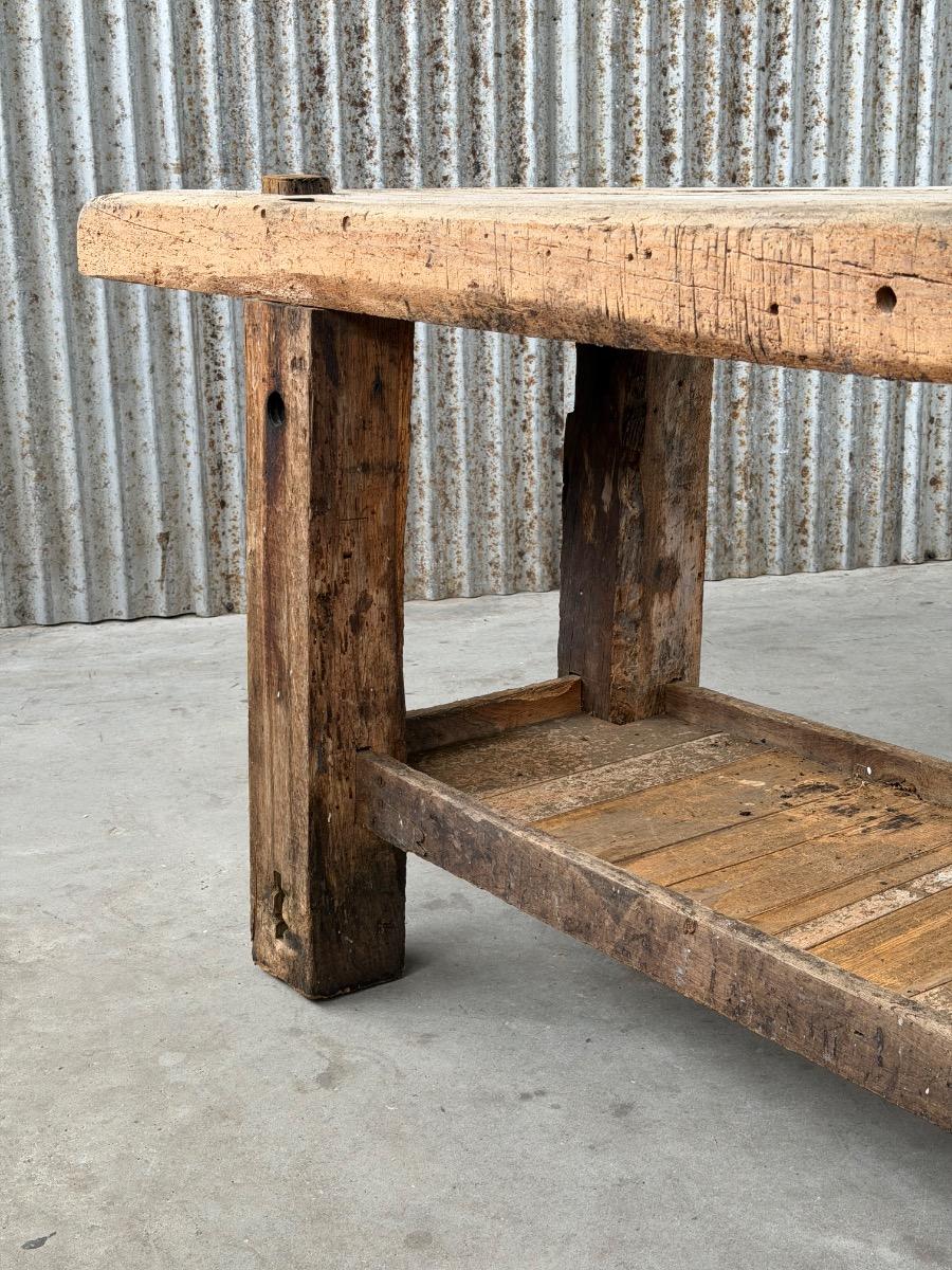 Antique workbench massive wood
