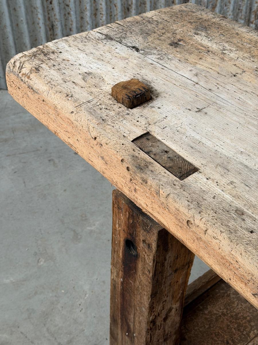 Antique workbench massive wood
