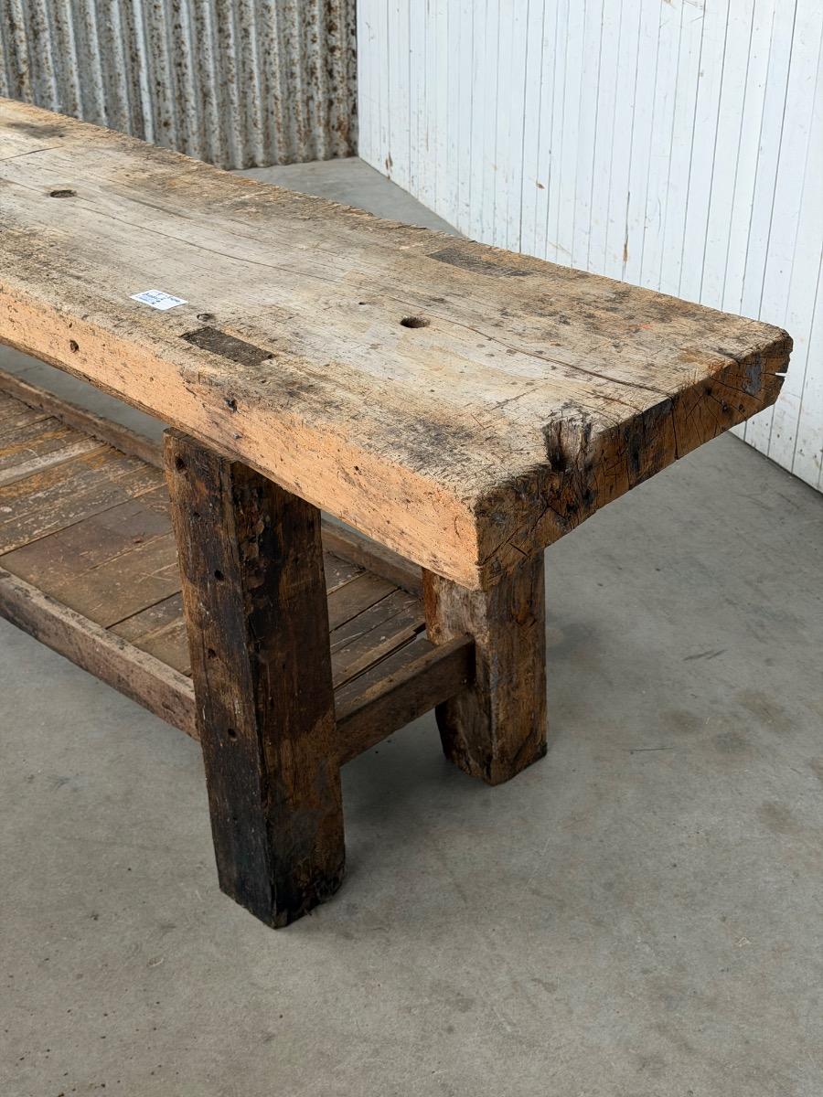 Antique workbench massive wood