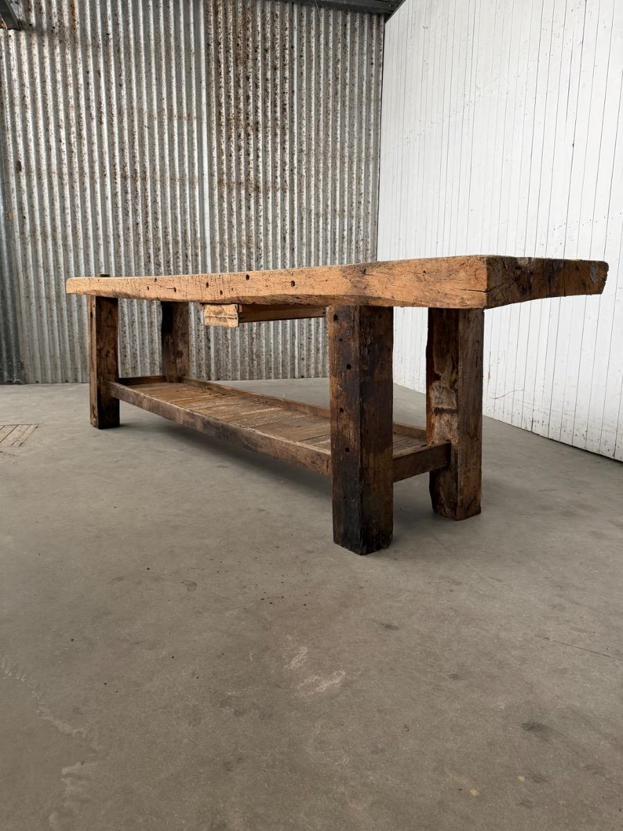Antique workbench massive wood