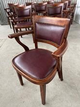 style Armchairs in Wood and leather