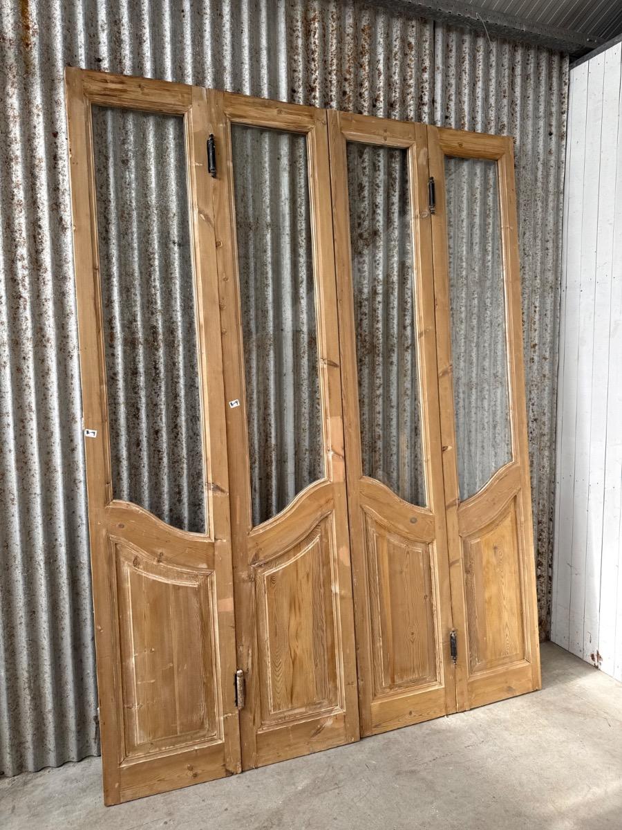 Art deco 4-panel art deco doors with glass