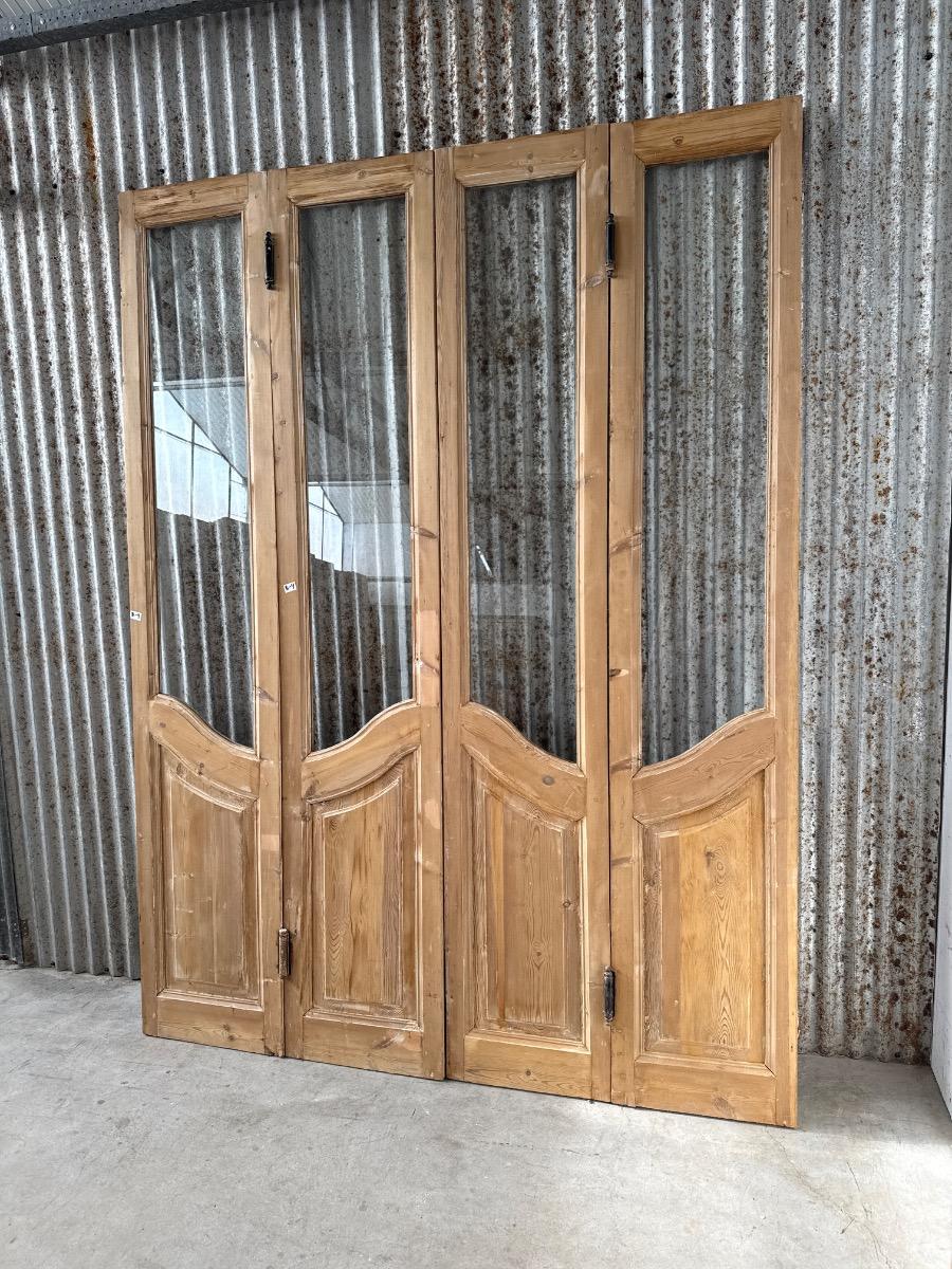 Art deco 4-panel art deco doors with glass