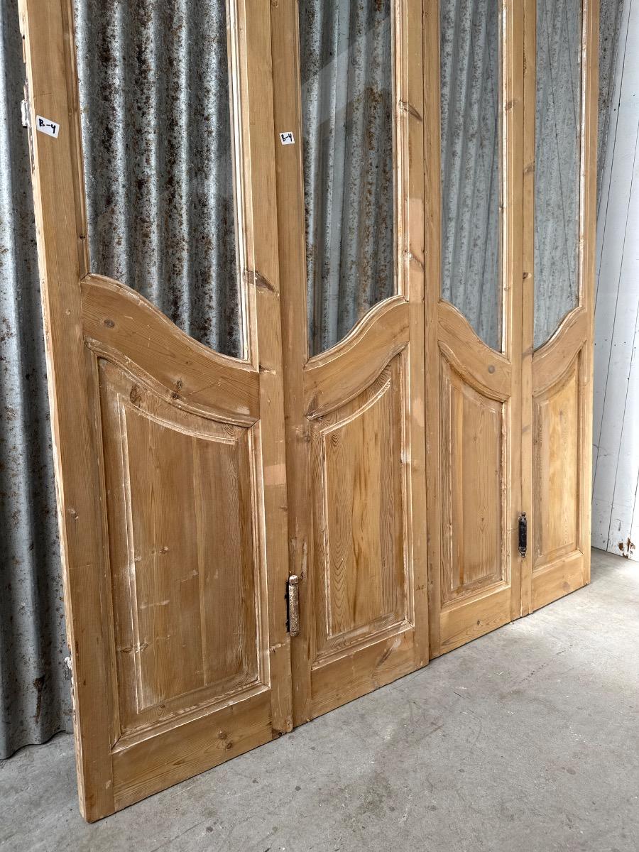 Art deco 4-panel art deco doors with glass