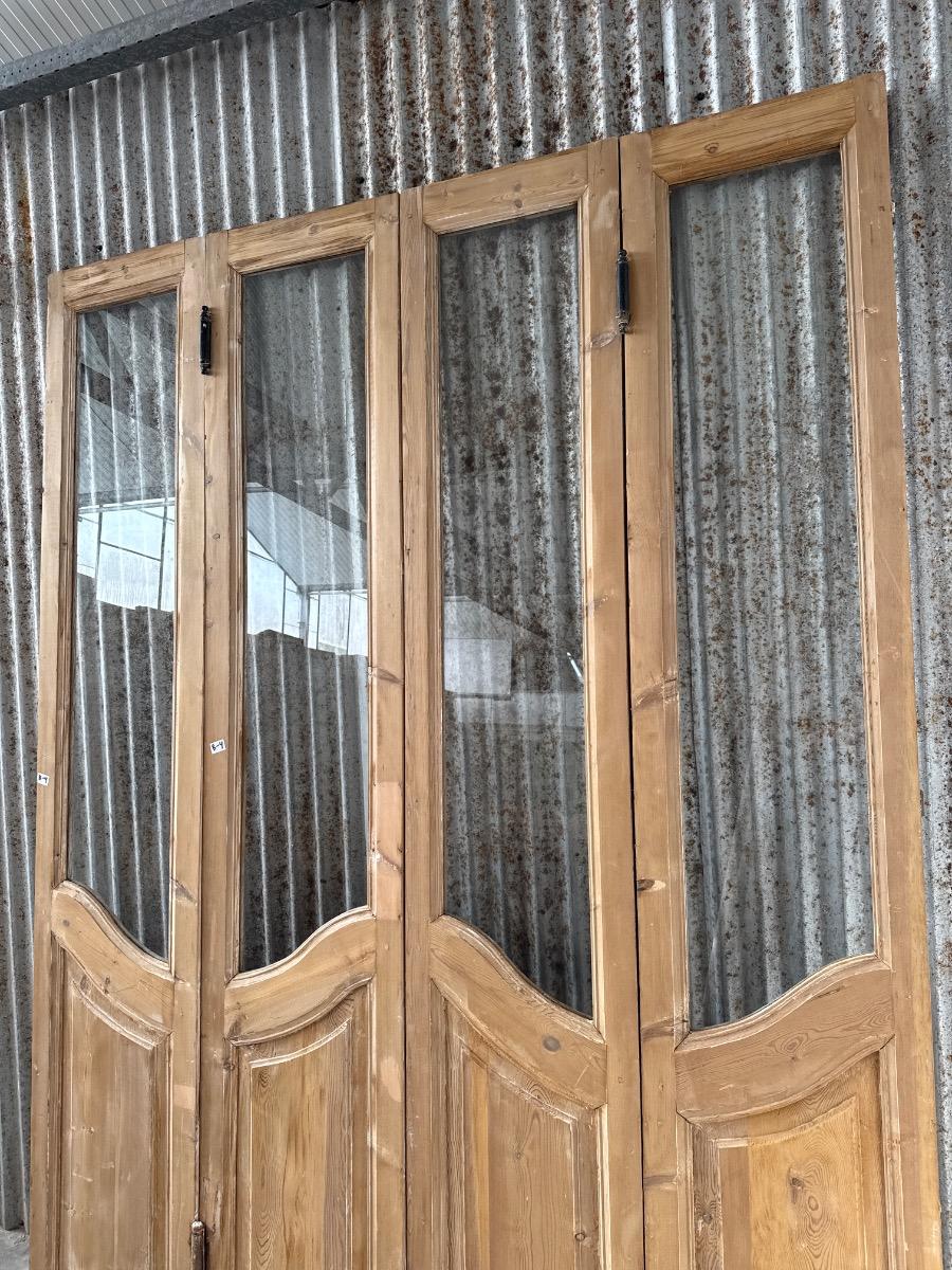 Art deco 4-panel art deco doors with glass