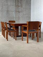 Eetkamerset Art Deco stijl in hout,