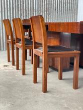 Eetkamerset Art Deco stijl in hout,