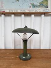 Bureau lamp groen Bauhaus stijl in metaal , Duitsland 1930